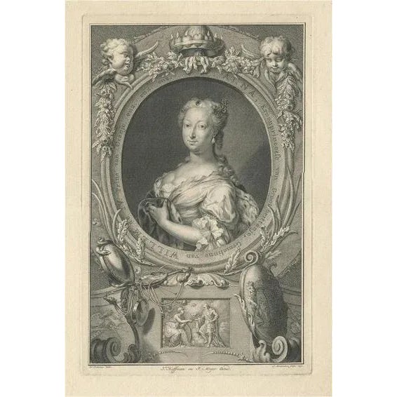 Mid 18th Century Houbraken, Portrait of Anne, Princess Royal and Princess of Orange, 1750, Print For Sale - Image 5 of 5