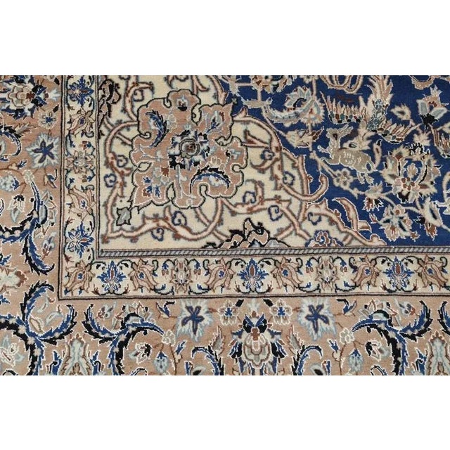 Traditional Pasargad Persian Nain Silk & Wool Rug For Sale - Image 3 of 4