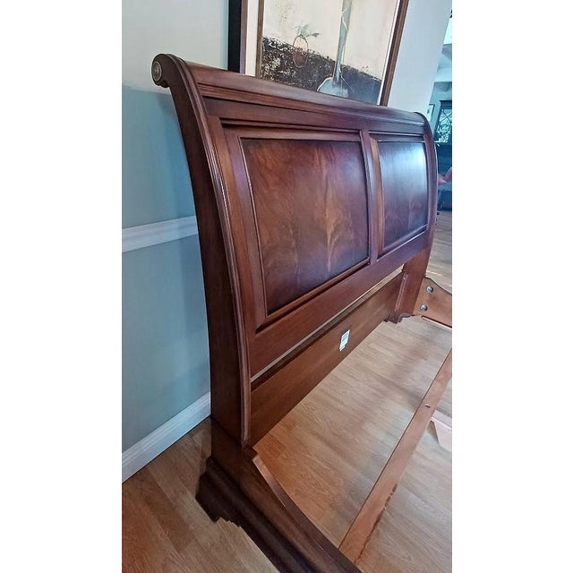 Ethan Allen Queen Somerset Mahogany Sleigh Bed Chairish
