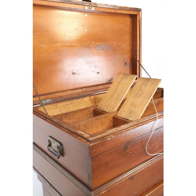 Early 20th Century Late 19th Century Victorian Pine Tool Cabinet For Sale - Image 5 of 16