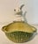 Mid-Century Modern Mid 20th Century Large Italian Gump’s Porcelain Rabbit With Basketweave Bowl For Sale - Image 3 of 7