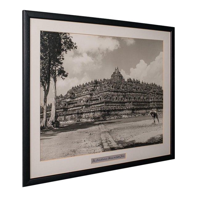 Vintage Photograph, Borobudur Shrine, Oriental, Monochrome, Java, Mid Century For Sale