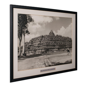 Vintage Photograph, Borobudur Shrine, Oriental, Monochrome, Java, Mid Century