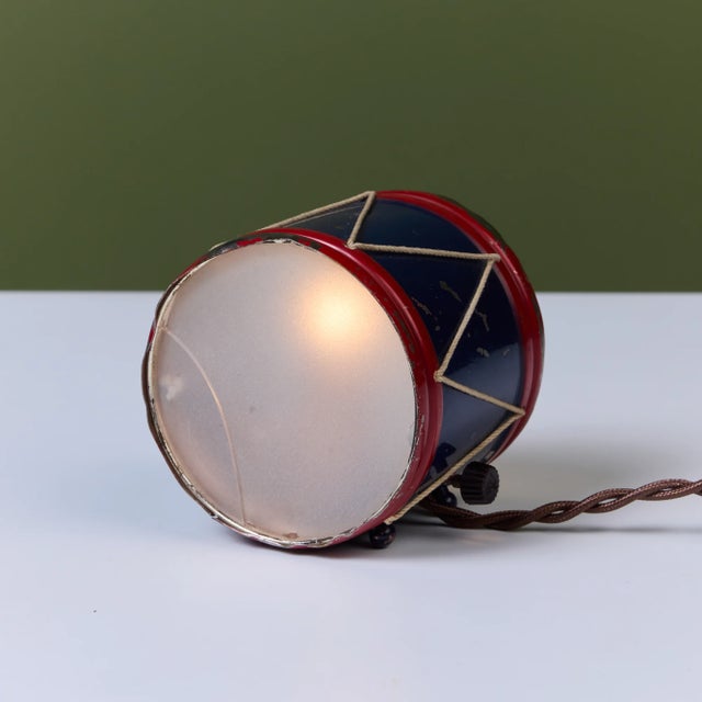 1930s Petite Drum Lamp by Lurelle Guild for Chase Brass & Copper Co. For Sale - Image 10 of 11