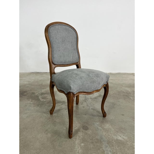 Gray Vintage French Louis XV Dining Chairs – Set of 6 For Sale - Image 8 of 10