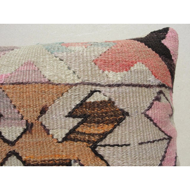 Textile Vintage Kilim Rug Pillow Cover For Sale - Image 7 of 11