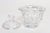 Elegant sugar bowl with lid and spoon notch by Baccarat in the Harcourt Missouri pattern (formerly known as Bretagne), ca....