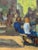 Red William Daniel Pfahl Pittsburgh Zoo Outdoor Cafe Oil on Canvas, Circa 2008 For Sale - Image 8 of 12