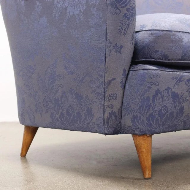 Vintage Corner Sofa in Fabric and Wood, 1950s For Sale - Image 5 of 10