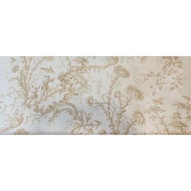 Chinoiserie Scalamandre Silk "Pillement" Chinoiserie Toile Silk Fabric For Sale - Image 3 of 5
