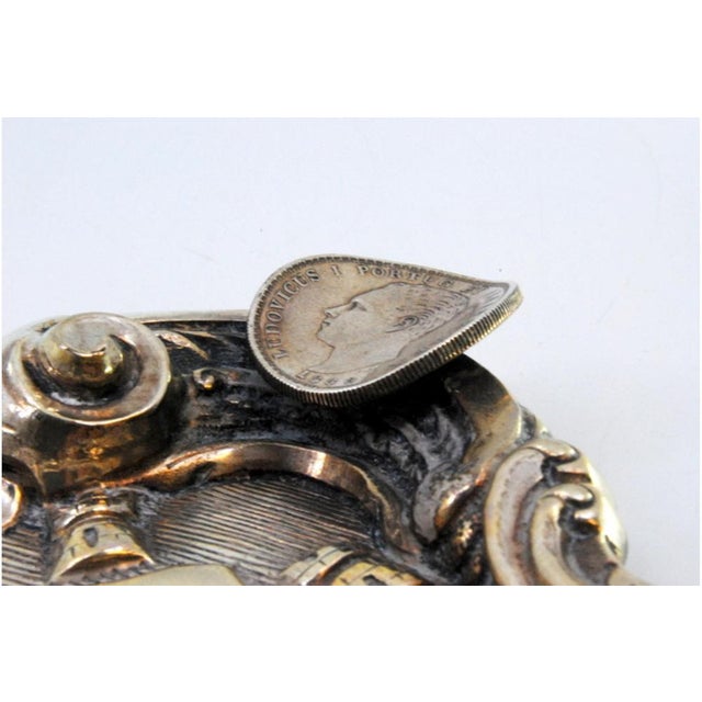 Silver Ashtray with the Coat of Arms of Portugal For Sale - Image 6 of 9