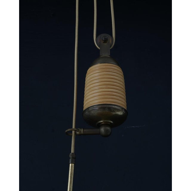Boho Chic Vintage Italian Adjustable Lamp, 1970s For Sale - Image 3 of 8