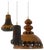 Brown Glazed Ceramic Pendant Lights, Germany, 1970s, Set of 3 For Sale