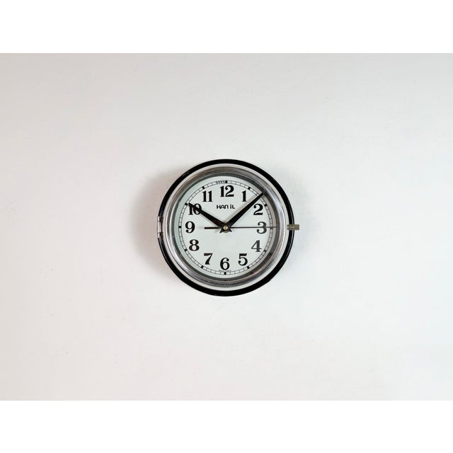 Vintage Hanil navy slave clock designed during the 1970s and produced till 1990s. These clocks were used on large Korean...