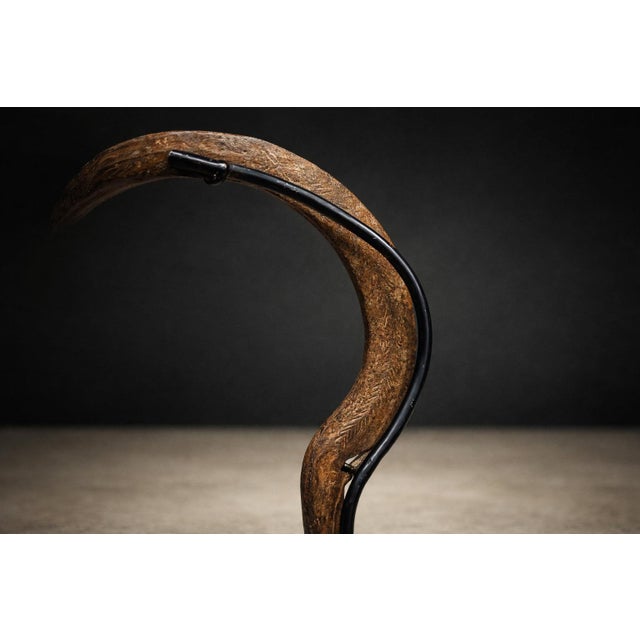 Igbo Iron Currency Knife Sculpture on Custom Platform, Nigeria, Early 20th Century For Sale - Image 11 of 13