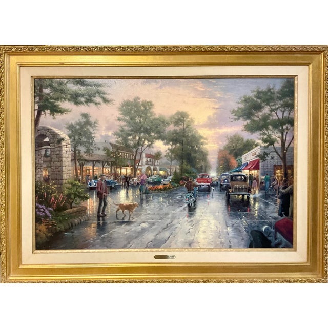 Thomas Kinkade "Carmel, Sunset on Ocean Avenue" on Canvas For Sale - Image 15 of 15