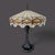 Handel Co. Vintage Arts and Crafts Style Leaded Slag Glass Table Lamps- A Pair For Sale - Image 4 of 8