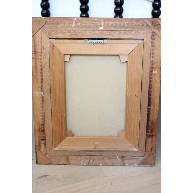 Mid 20th Century Mid-20th Century Framed Antique Oil on Canvas Portrait of a Young Girl For Sale - Image 5 of 6