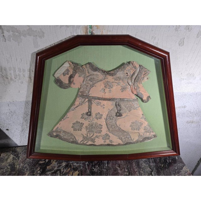 18th Century Embroidered Christ Child Garments, Framed, 1750s For Sale - Image 6 of 11