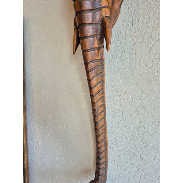 Pair of Vintage Anglo Indian Elephant Bracketts For Sale In West Palm - Image 6 of 6