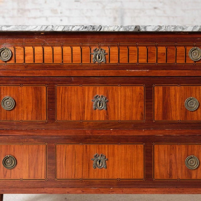 French Louis XVI Period Marble Top Commode, Circa 1770 For Sale - Image 12 of 17