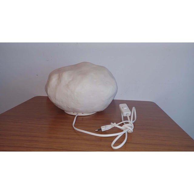 White Stone-Effect Lamp from Heico, 1980s For Sale - Image 8 of 12