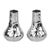 An elegant pair of silver vases from the louis comfort tiffany collection, created in the 20th century. The vases are made...