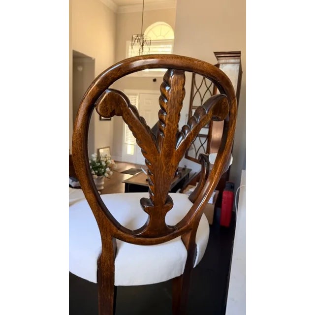 Wood Late 20th Century White Livingroom Accent Chair For Sale - Image 7 of 15