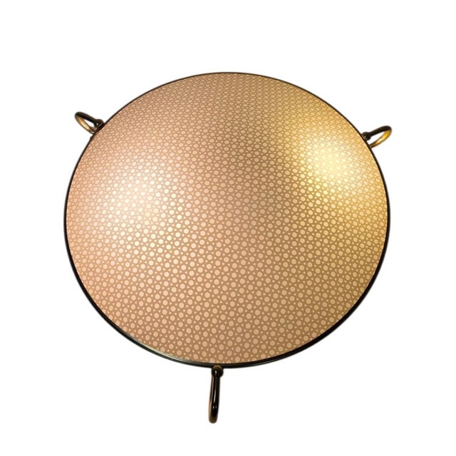 Exquisite two-light ceiling lamp, model no. 83 by Erco, from the 1950s. A touch of elegant vintage aesthetics. This...