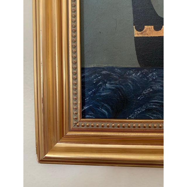 Contemporary Impressionist Style Seascape Painting on Canvas, Framed For Sale - Image 4 of 5