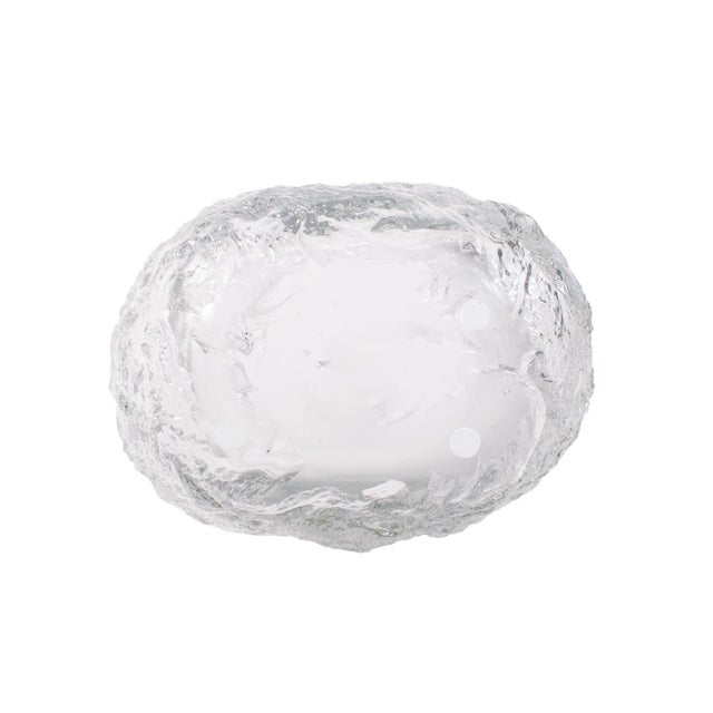 Portage Ice Clear Abstract Glass Vase- Tall For Sale In Chicago - Image 6 of 11