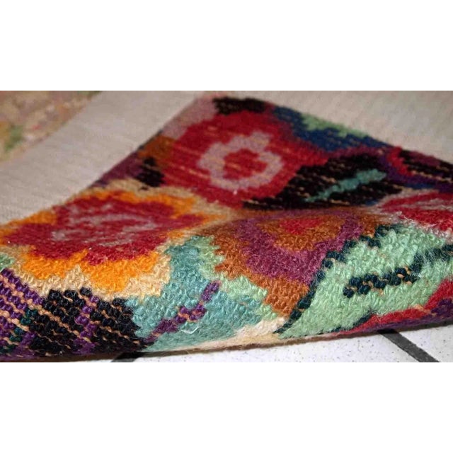 Art Deco 1920s Handmade Antique French Art Deco Rug 1.6' X 3.8' For Sale - Image 3 of 10