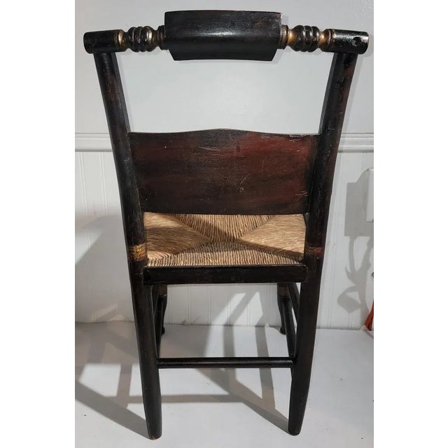 Early 19Thc Original Stenciled Hitchcock Child's Chair For Sale In Los Angeles - Image 6 of 7