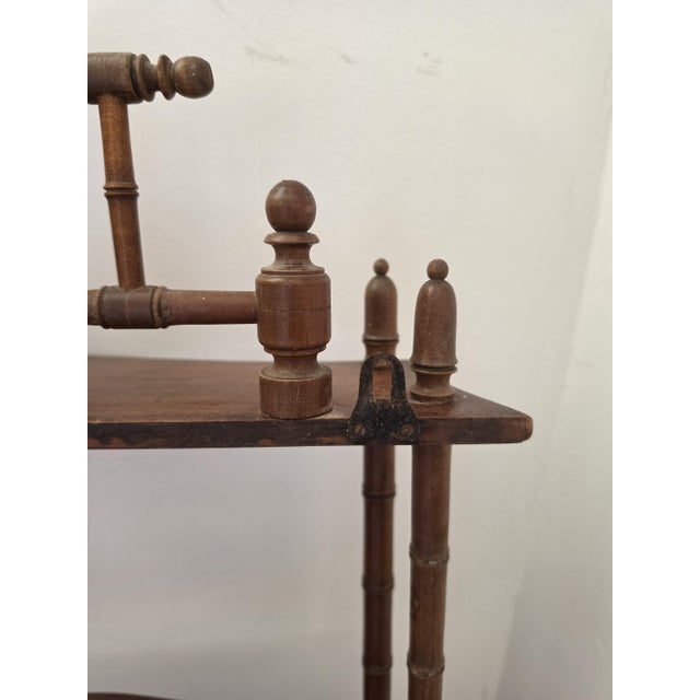 Vintage Bamboo Wall Shelf Faux Bamboo Étagère Hollywood Regency Wall Display Shelf Chinoiserie Cottage Bookcase Decor For Sale - Image 6 of 11