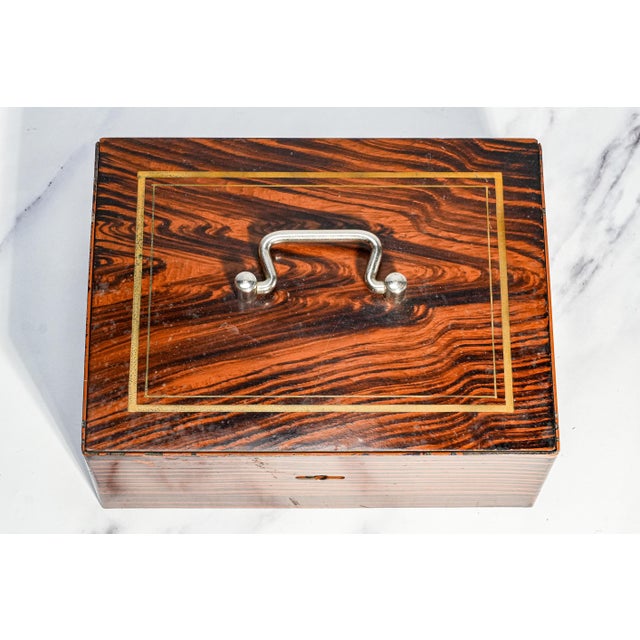 Step into the turn-of-the-century world of craftsmanship and security with this exceptional circa 1900 strong metal lock...