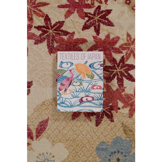 Contemporary Japanese Botanical & Seigaiha Wave Wool Rug by Rug & Kilim, India For Sale - Image 10 of 10