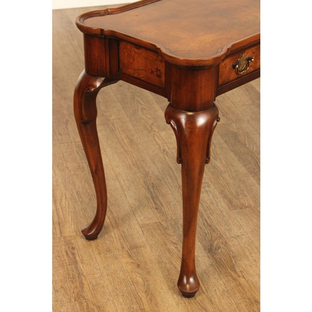 Wood Late 20th Century Hekman Queen Anne Style Walnut Console or Sofa Table For Sale - Image 7 of 12
