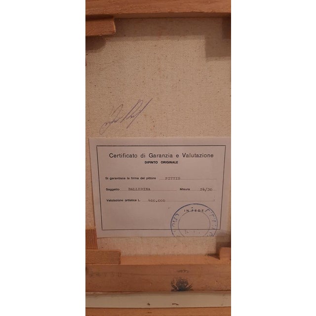 Pittis, Couple of Dancers, 1983, Oil on Canvases, Framed, Set of 2 For Sale - Image 14 of 18