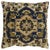 Pillow made from a Turkish Anatolian rug from the 20th century with navy blue. olive and beige accents. Polyfill insert...