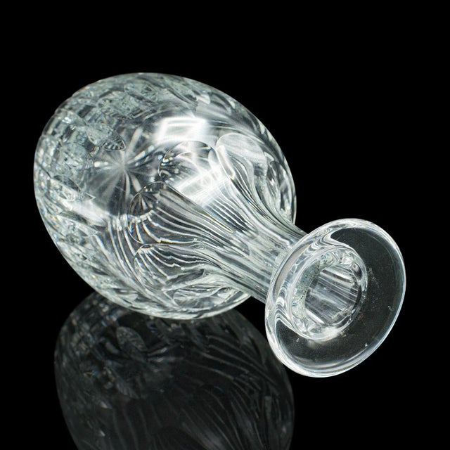 Glass Vintage Port Decanter, English, Cut Glass, Liqueur, Spirit Vessel, Circa 1950 For Sale - Image 7 of 10