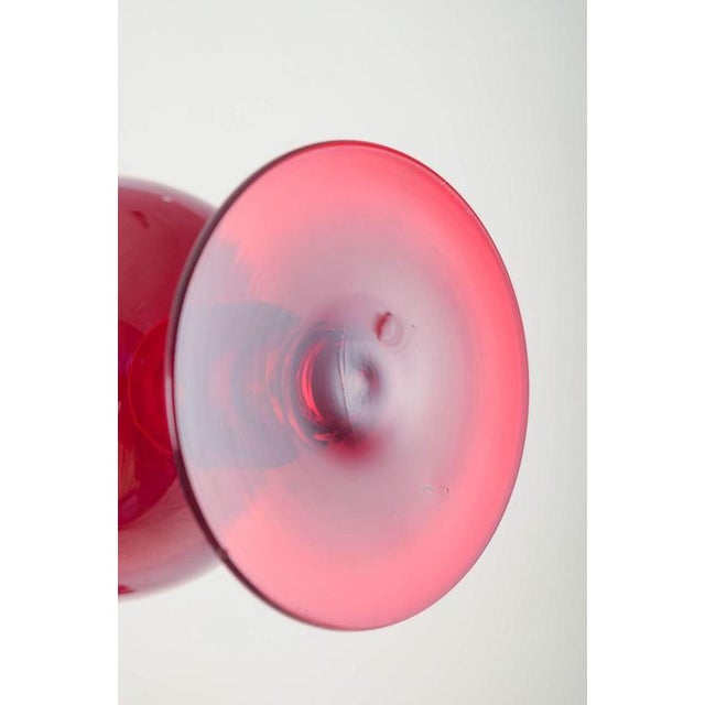Ruby-Red Wine Glasses by Monica Bratt for Reijmyre Glasbruk, 1950s, Set of 5 For Sale - Image 4 of 5