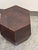 Hexagonal Embossed Leather Side Table, Vintage For Sale - Image 11 of 12