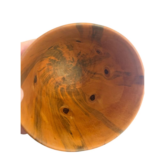 Early 21st Century 2004 Norfolk Island Pine Wood Bowl Hawaii Woodturner Signed and Dated For Sale - Image 5 of 8