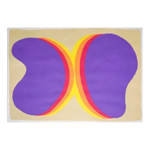 2022, "Purple Desert Mirage" Abstract Acrylic Painting by Ryan Rivadeneyra