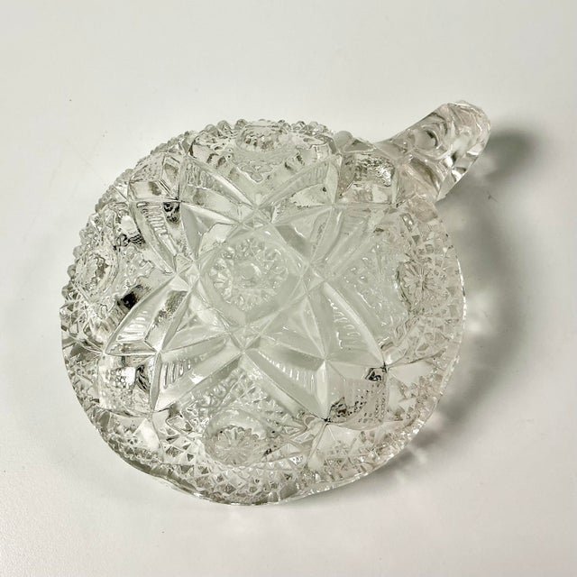 Late 1800s Antique Boho Chic Hollywood Regency American Brilliant Cut Jam Serving Dish, With Finger Handle For Sale - Image 9 of 9