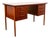 Mid Century Danish Modern Desk Executive Teak 6 Drawer Lock Floating MCM For Sale