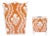 Burnt Orange Floral Trellis Tole Waste Basket & Tissue Box Set For Sale