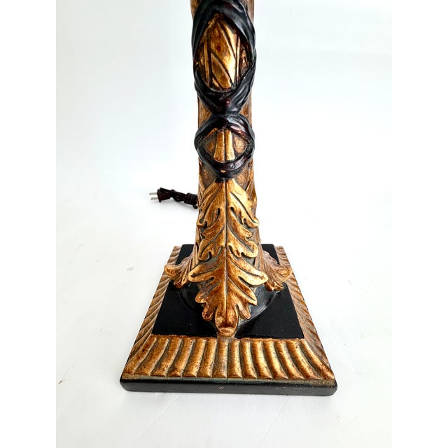 1960s French Hollywood Regency Gilt Palm Table Lamp For Sale - Image 5 of 10