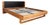 Wood Leather Bed Frame in Brown Black with Manual Function by Hülsta For Sale