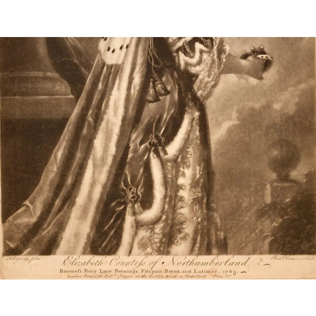 Joshua Reynolds Elizabeth, Countess of Northumberland: Mezzotint After a Painting by J. Reynolds, 1763 For Sale - Image 4 of 4
